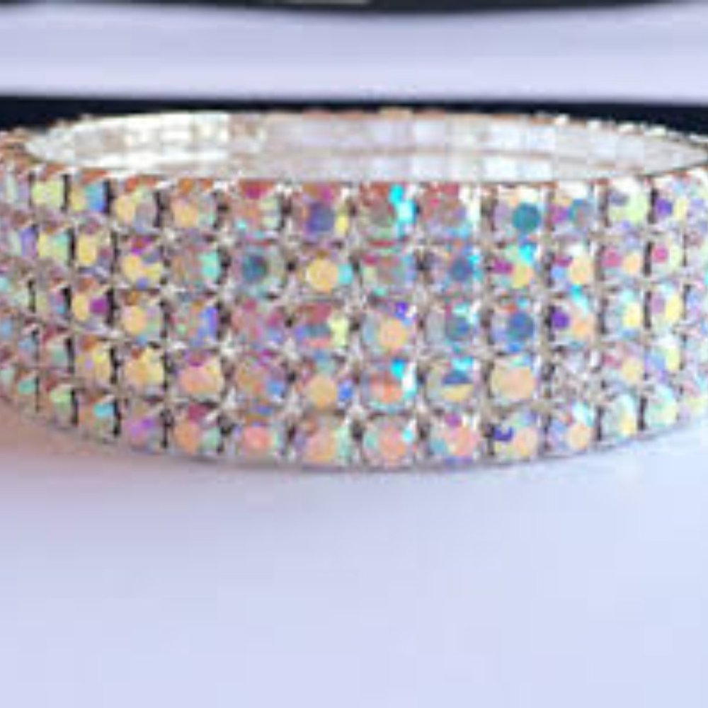 Crystal AB 5 row stretch bracelet